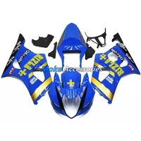motorcycle fairings kit fit for gsxr1000 2003 2004 bodywork set bodywork set high quality abs injection new blue gold rizla