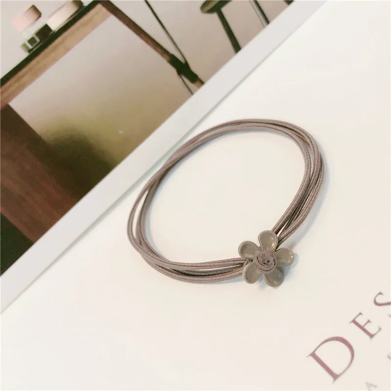 Милые Многослойные эластичные повязки для волос с милыми цветами женщин и