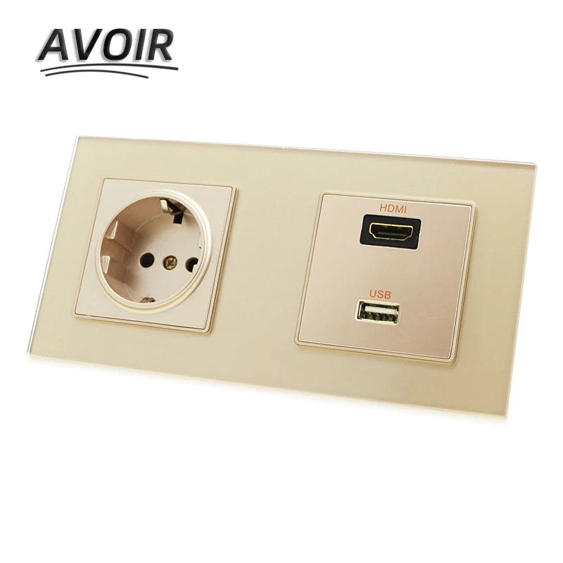 Avoir ЕС DE Plug розетка питания HDMI телевидение высокой четкости USB порт данных