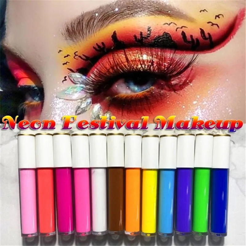 1 шт. цветной неоновый Белый Матовый жидкий карандаш для глаз водостойкий макияж