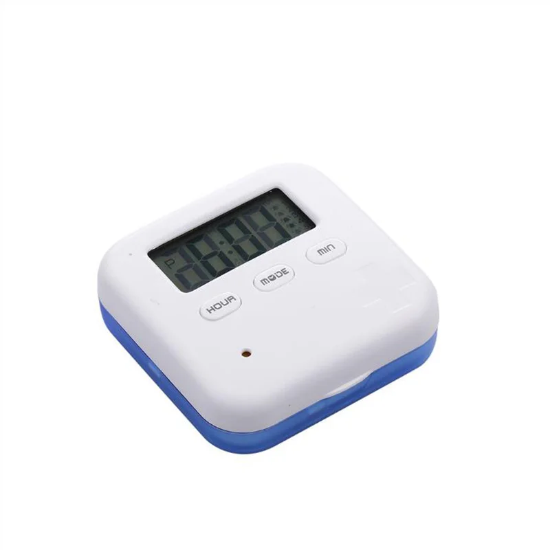 6 ячеек Интеллектуальный пластиковый ящик для хранения электронный таймер