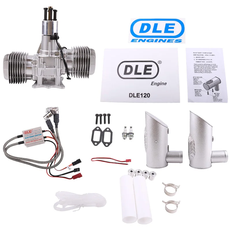 Новый бензиновый двигатель DLE DLE120 задний выхлоп 120 куб. См для радиоуправляемого