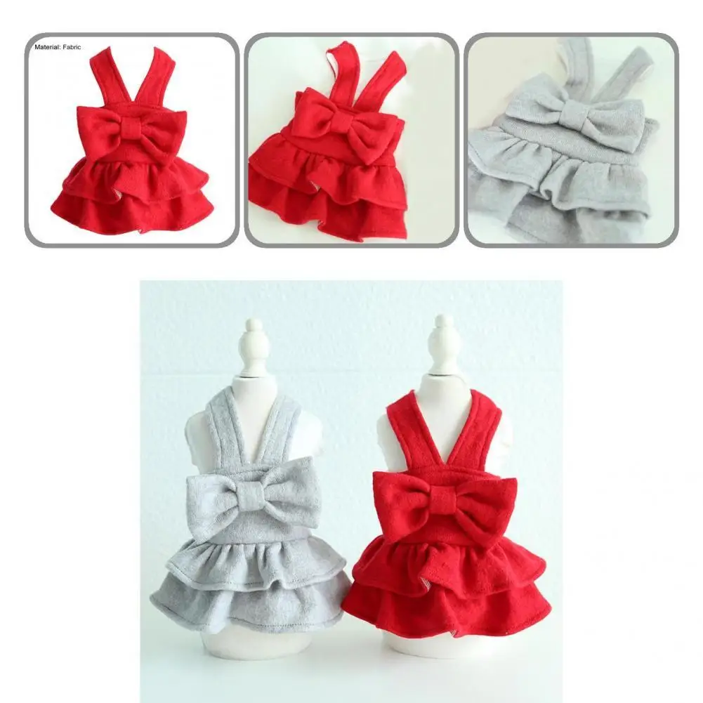 

Lightweight Excellent Puppy Pleated Skirt Costume Princess Outfit 2 Colors Puppy Dress Attractive for Outdoor