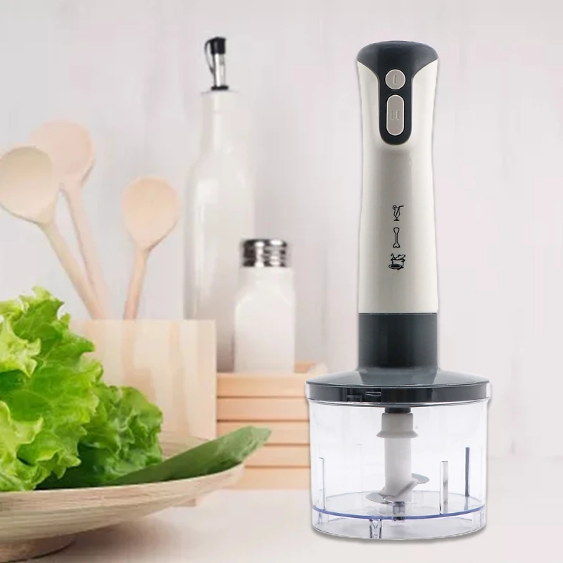 

Hand Blender Immersion Hand Blender Stick Blender w/ Chopping Bowl Blending Beaker Whisk 600W EU Plug for Baby Food