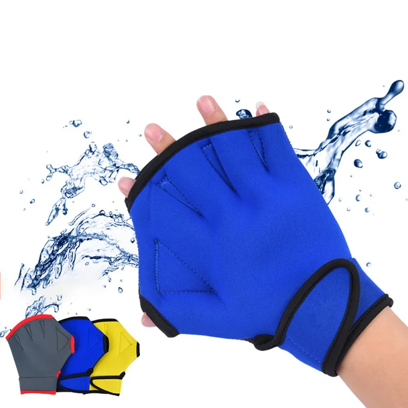 

1 Pair Diving Gloves Adults 2mm Swimming Paddles Gloves Neoprene Hand Webbed Dive Equipment Swimming Training Fingerless Paddle