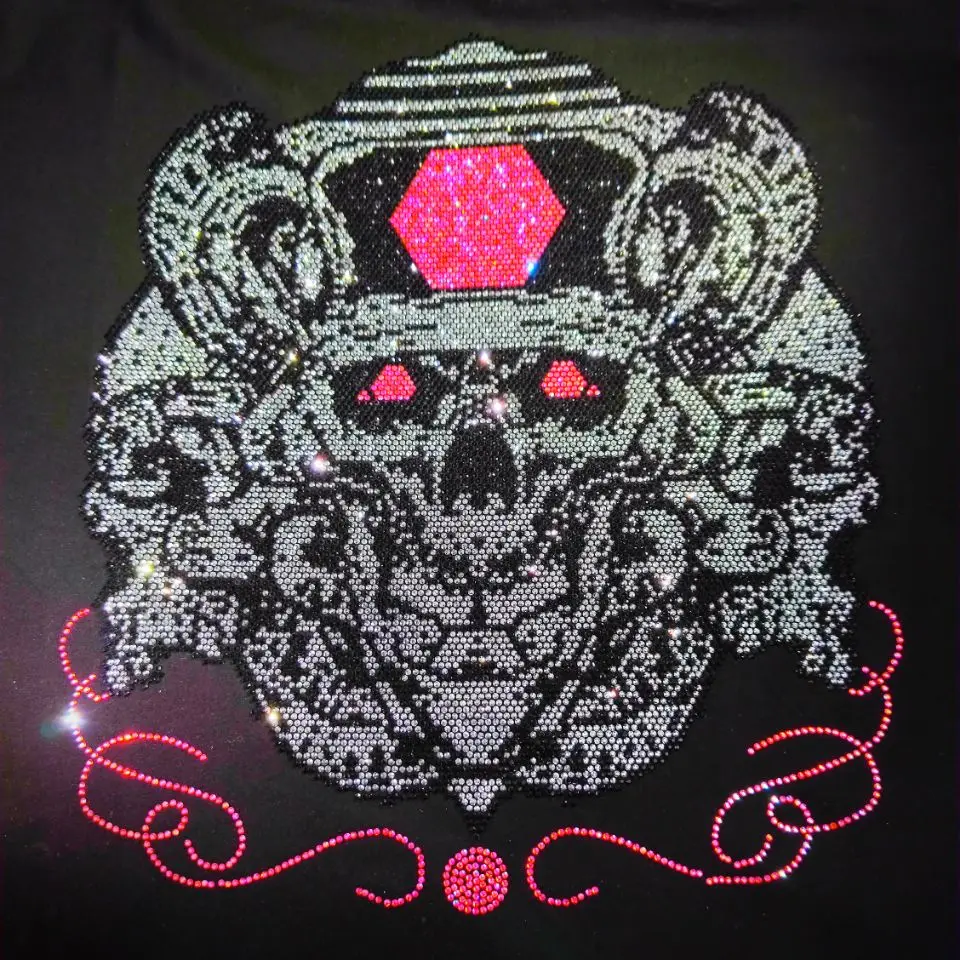 

Unique Popular Autumn Winter Hoodie + Pants Men's Tracksuit Diamond Skull Sets Pullover Black Sweatshirt