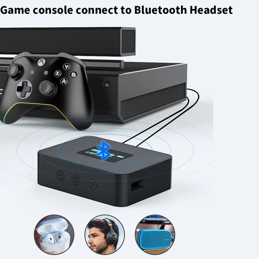 Bluetooth передатчик tebe APTX/APTXLL с ЖК дисплеем 3 5 мм|Беспроводные адаптеры| |