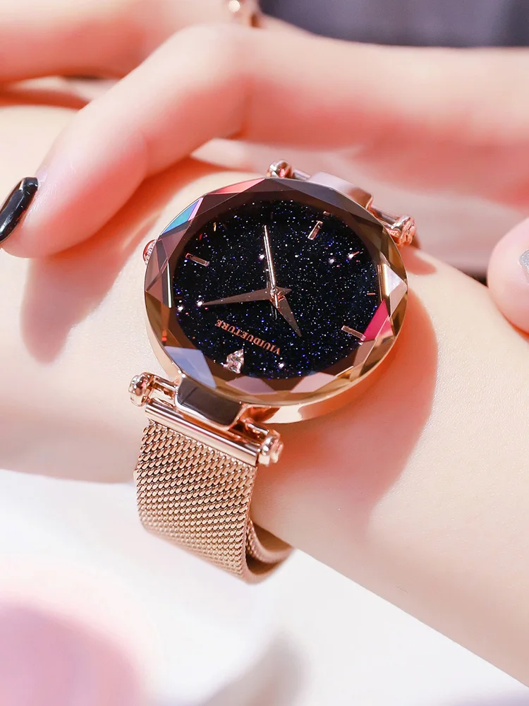 Ladies watch famous brand authentic female ins phoenix female fashion starry sky net red vibrato simple temperament casual watch enlarge