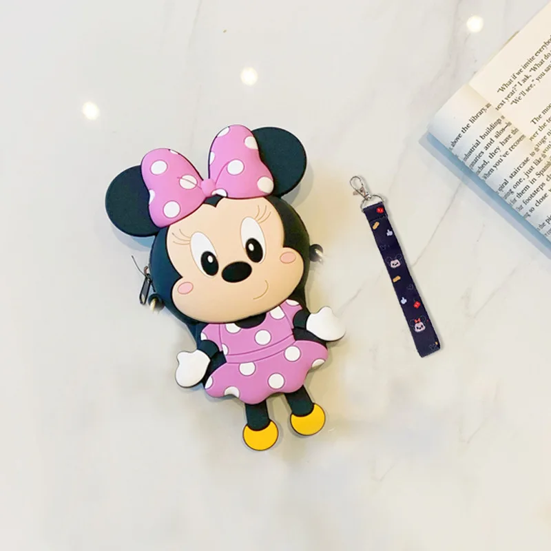 Детская маленькая сумка TSUM с Микки Маусом мультяшный силиконовый мини-кошелек
