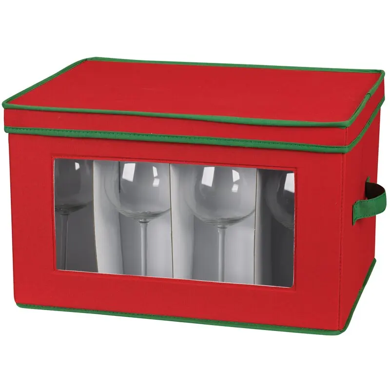 Cofre de almacenamiento para copa de vino tinto-0