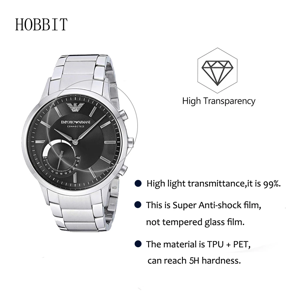 3 упаковки LCD Nano Explorist-proof Film для Armani ART3000 ART3001 ART3004 ART3010 ART3021 ART3028 ART3029 ART3030 Смарт-часы