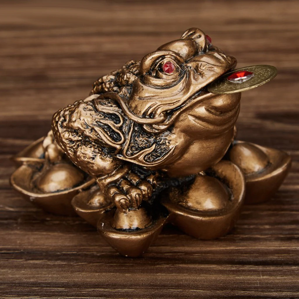 Счастливые развевающиеся деньги три ноги/Ching Bagua слиток монета Жаба фигурка