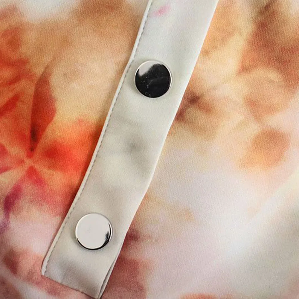 

2021 Spring and Autumn New Women's Tie-Dye Hooded Short Sweater Long Sleeve Pullover Round Neck T-shirt Loose