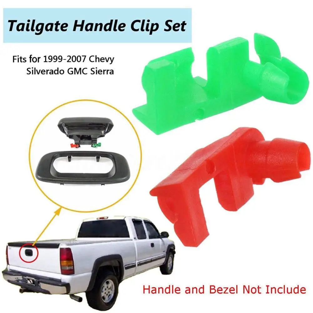 2 пары красных и зеленых ручек для замка двери зажим RH LH набор Chevy Silverado GMC Sierra