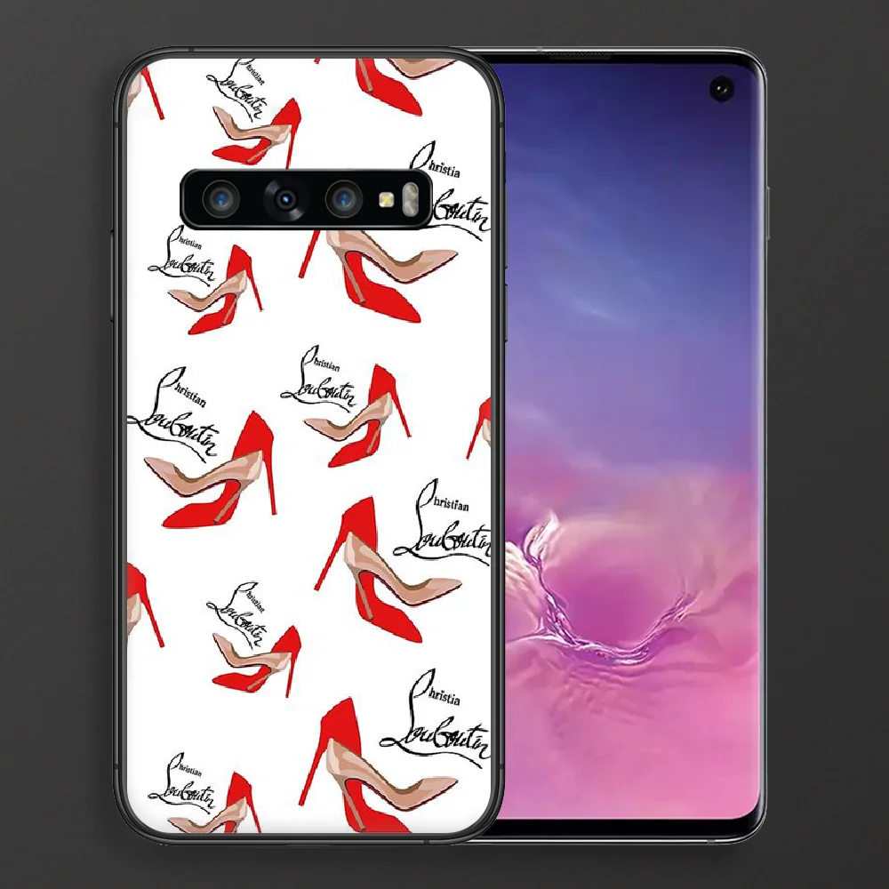 

French Brand Phone Case For Samsung Galaxy Note S 8 9 10 20 Plus E Lite Uitra black Hoesjes Tpu Shell Fashion Cover Painting