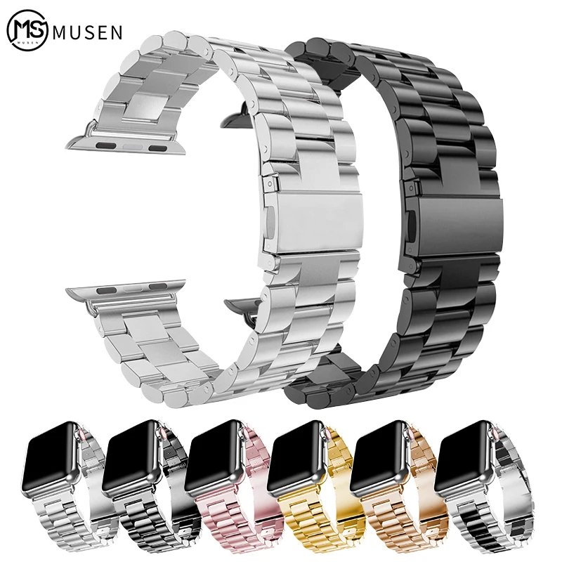 Ремешок из нержавеющей стали для Apple Watch Series 6 se 5 4 3 2 1 42 мм 40 металлический браслет