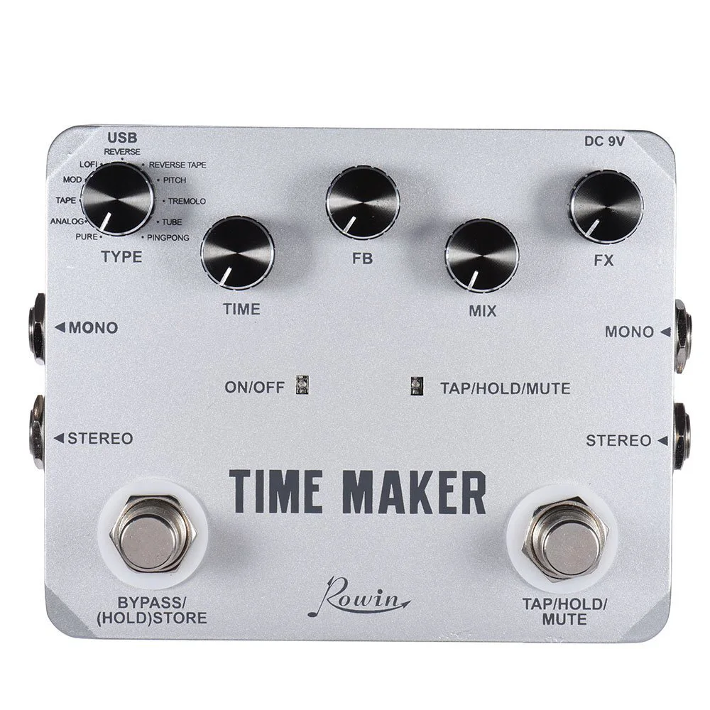 Rowin Time Maker 11 типов педалей с задержкой для гитарных басов Tap Tempo 3 заказа | Спорт и