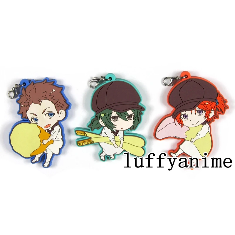 

Tsukiuta THE ANIMATION Mascot Rubber Pendant RUI MINADUKI YOU HADUKI KAI FUDUKI anime PVC Phone Straps Charm Keychain