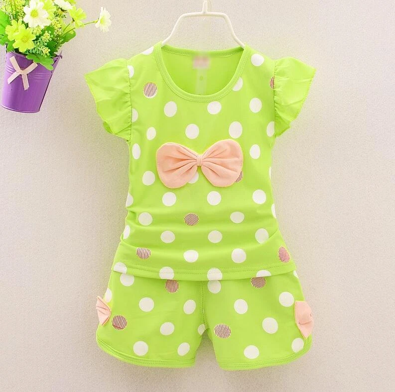 BibiCola/комплект одежды для маленьких девочек, летний спортивный костюм для малышей Одежда для младенцев спортивный комплект из 2 предметов для девочек, жилет+ шорты, костюм