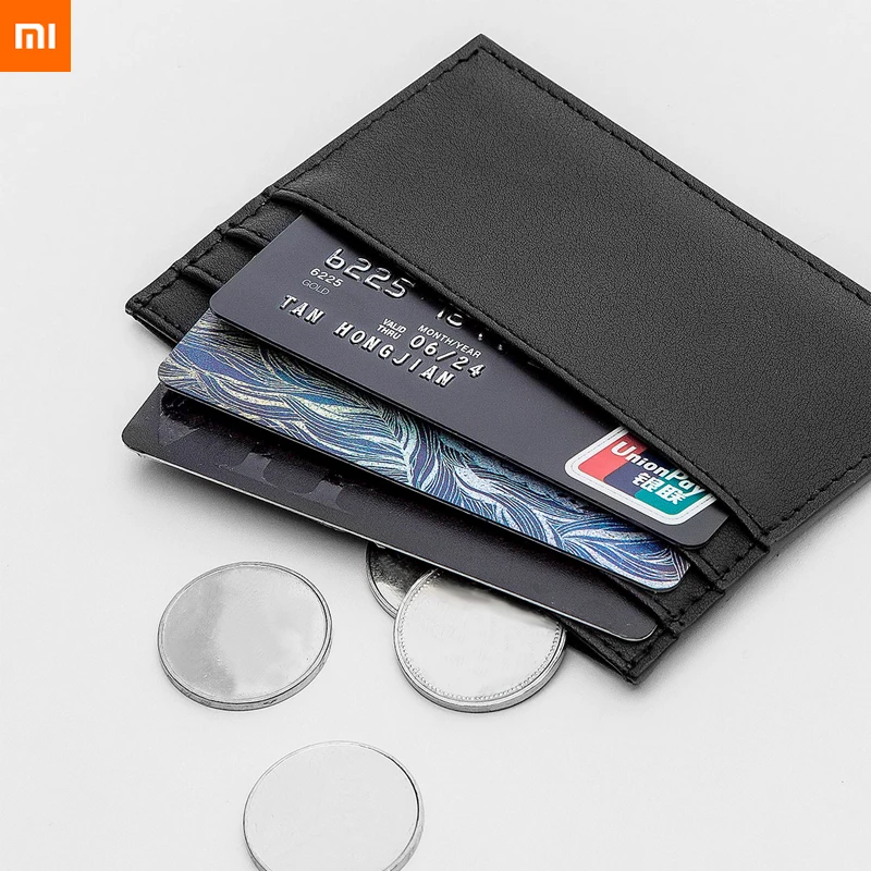 Новый Портативный Ультратонкий кожаный бумажник для карт xiaomi youpin VLLICON легкий и
