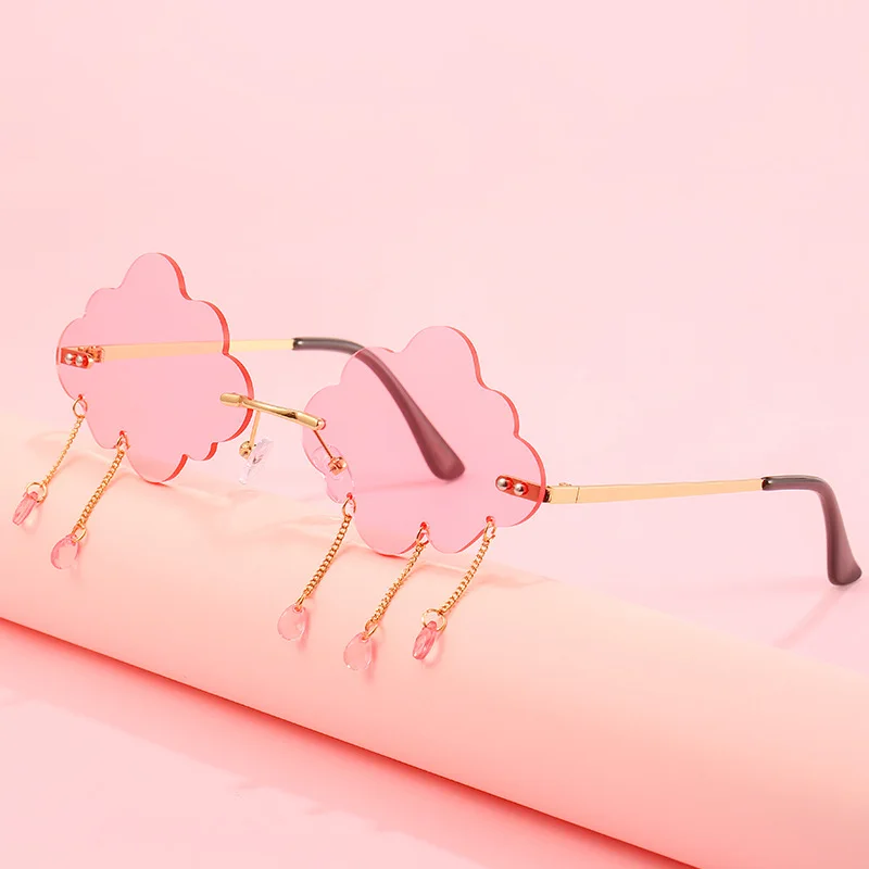 Женские Модные солнцезащитные очки без оправы Винтажные Солнцезащитные в стиле