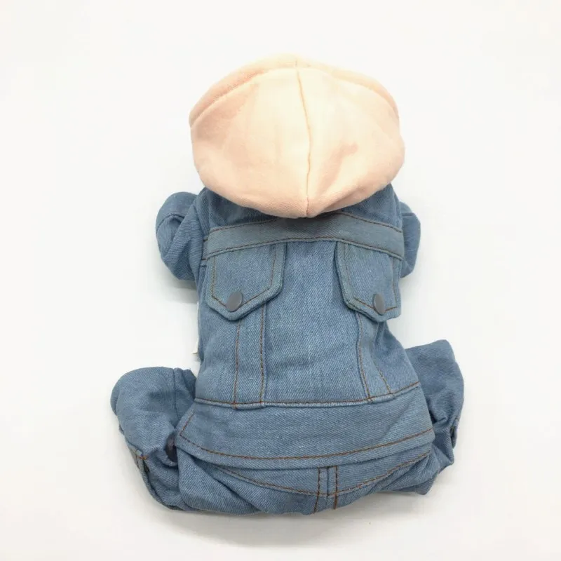 light blue Новинка, одежда для щенков, для домашних животных, Роскошные куртки, маленькие и большие размеры XXL, для питомцев, зимний, теплый, джинсовый, йоркширский, Такса, товары для кошек - Цвет: light blue