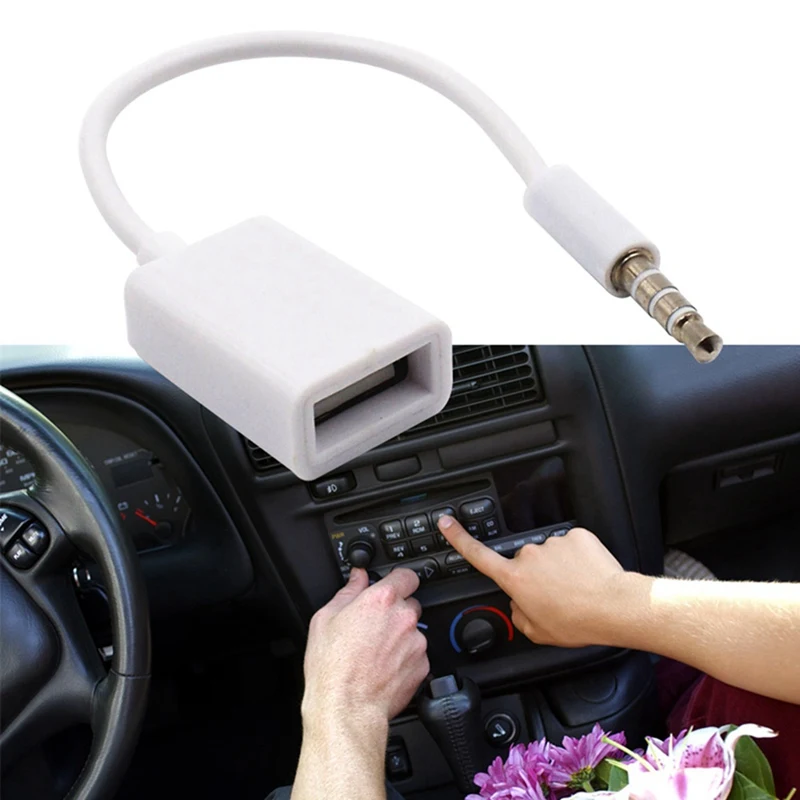 USB Кабель-адаптер для передачи данных/зарядки 3,5 мм аудиоразъем AUX к USB 2,0 Мужской Кабель-адаптер для зарядки