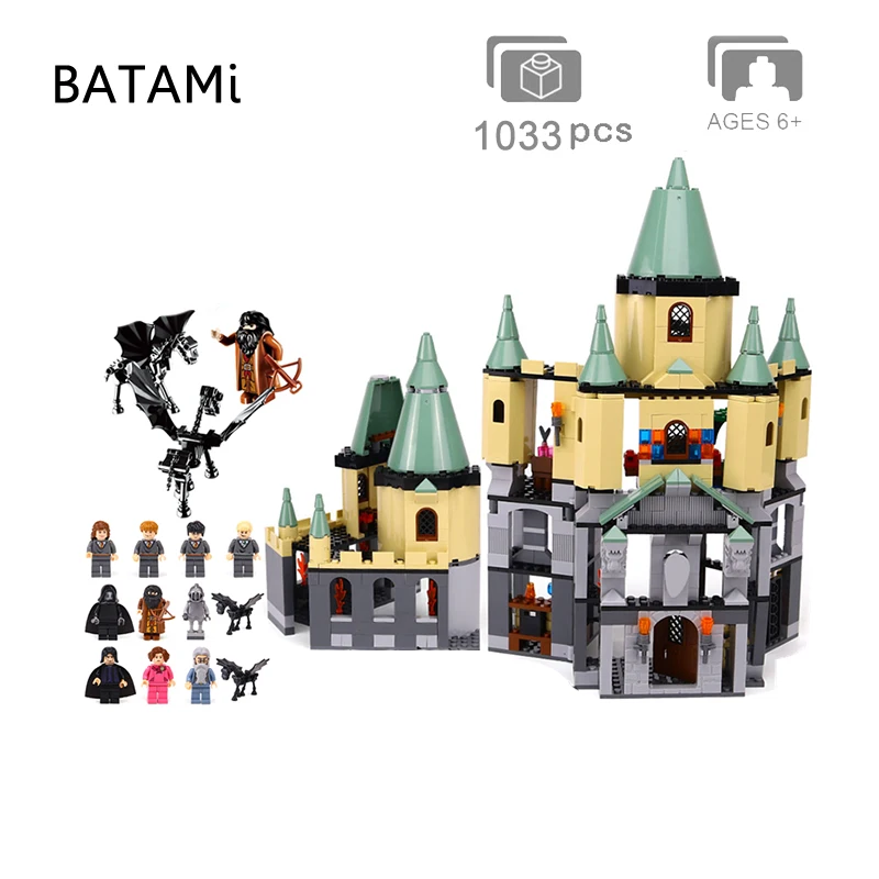 B0016029 Наборы из серии «Поттер», совместимые со строительным блоком, Quidditch Hogwarts Great Hall Hagrid's Hut Hogwarts Express MinFigure - Цвет: B0016029