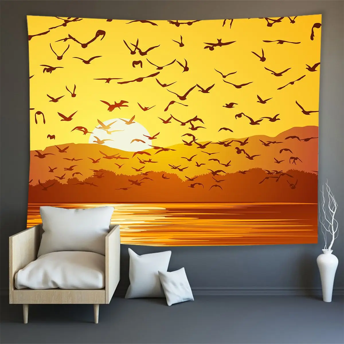 

Landscape Forest Series Art Tapestry Wall Hanging Bohemian Home Living Room Wall Decoration Background Cloth Mandala Tapestries