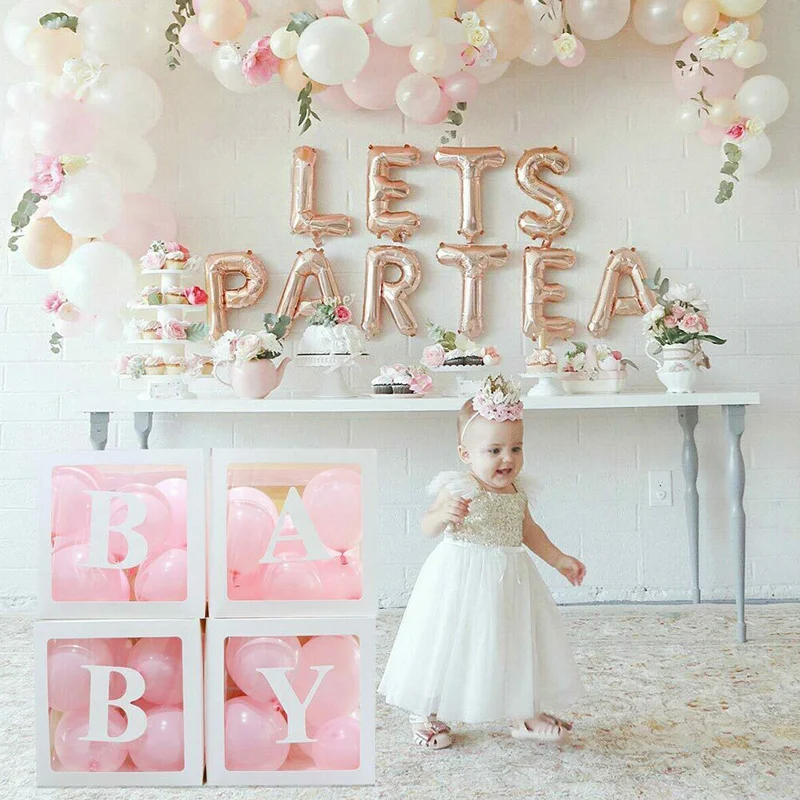 Горячая Распродажа 4 шт./компл. детский душ вечерние декоративный шар коробка