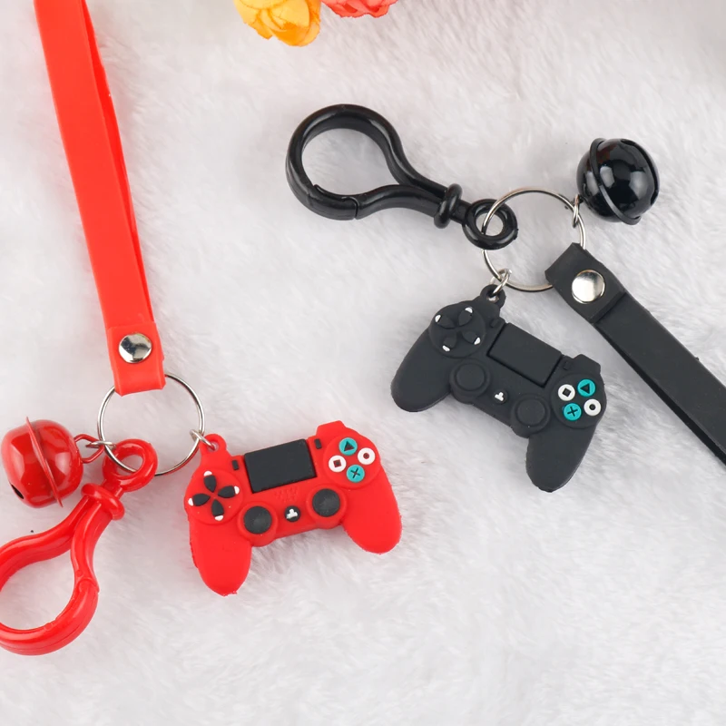 

Creative Video Game Handle Keychain Red black Joystick Model Key Chain Car Key Ring For Boyfriend Kid Key Holder Trinket Gift