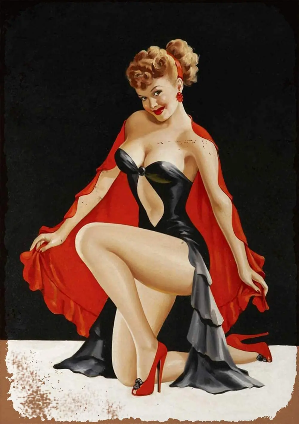 

caiye Metal Tin Sign Decor 8x12 Inches Hot and Sexy Art Tin Sign Metal Sign Poster for Cafe Bar Pub Beer Wall Decor