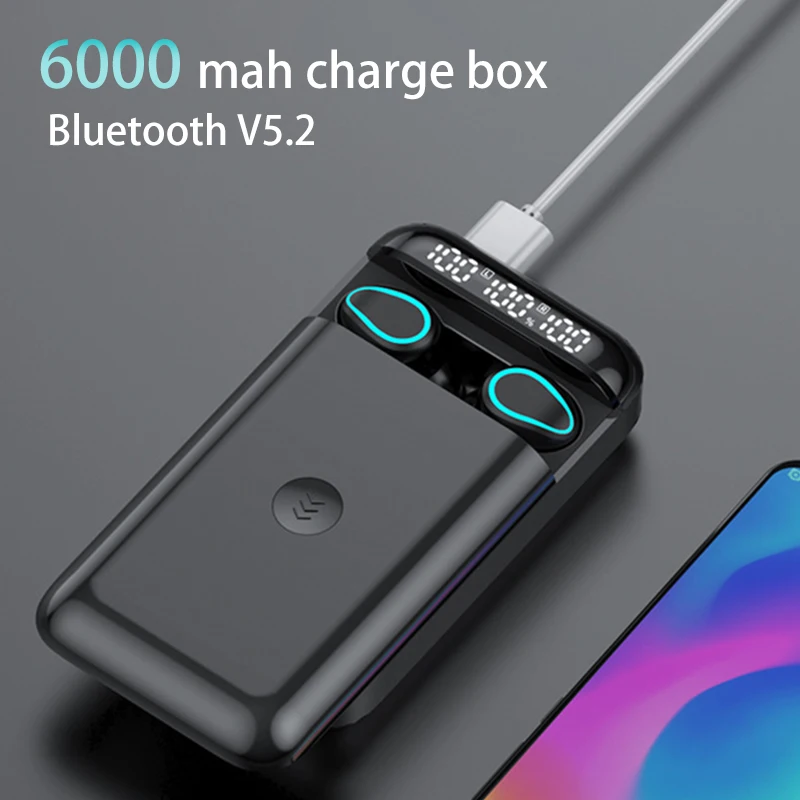 

Беспроводные наушники TWS, спортивные водонепроницаемые наушники TWS с Bluetooth, гарнитура с сенсорным управлением, наушники-вкладыши с микрофон...