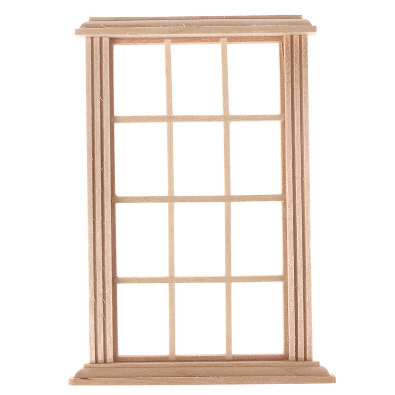 

1 шт. 1:12 кукольный домик деревянная рамка окна миниатюрный кукольные дома Декор
