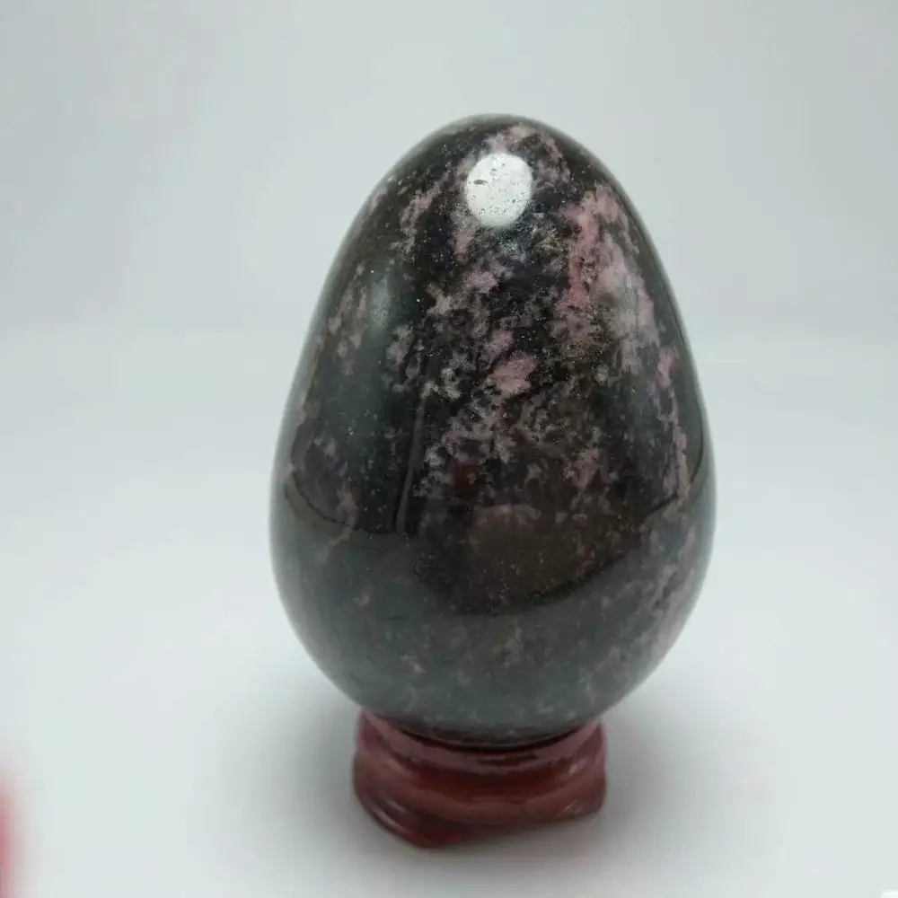 

1pc 65mm Natural Red Tourmaline Quartz Crystal Egg Stone Mineral Rieki Healing Specimen For Home Decoration