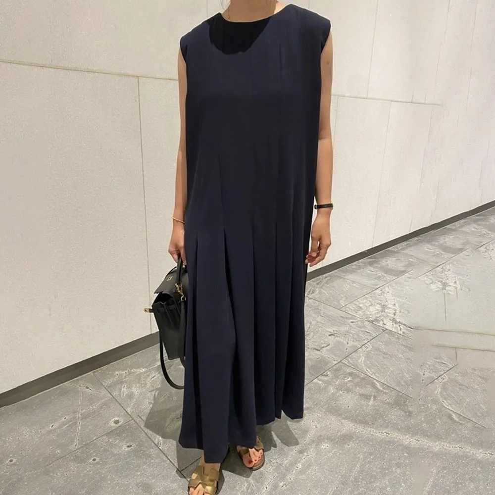 Женское длинное платье в стиле ретро элегантное однотонное свободное