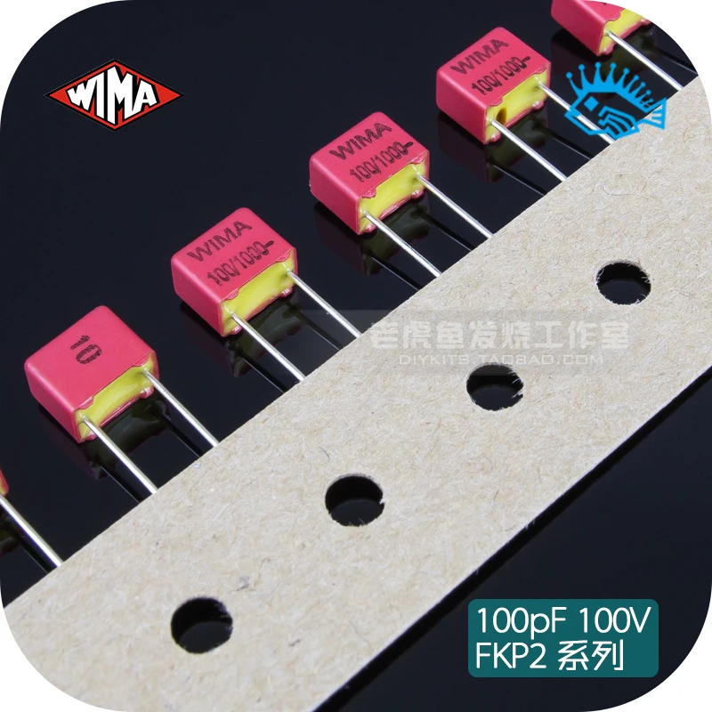 10 шт. ручное сопряжение 100pF 630 в конденсатор FKP2 серии WIMA 101 / n1 100p Немецкая