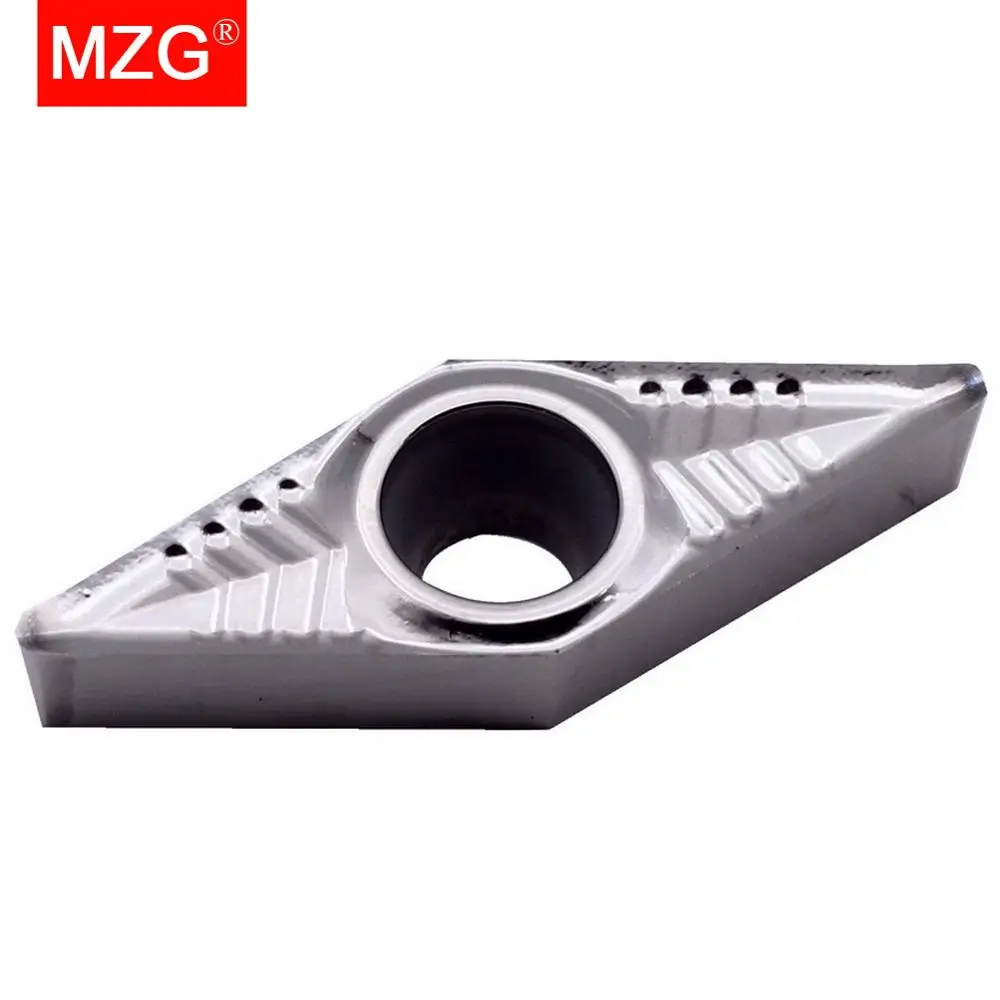 MZG 10 PCS VBGT 1103 1604 02 04 08 ZK01 CNC Cutter Copper  Aluminum Semi- Finish Machining Turning Carbide Inserts