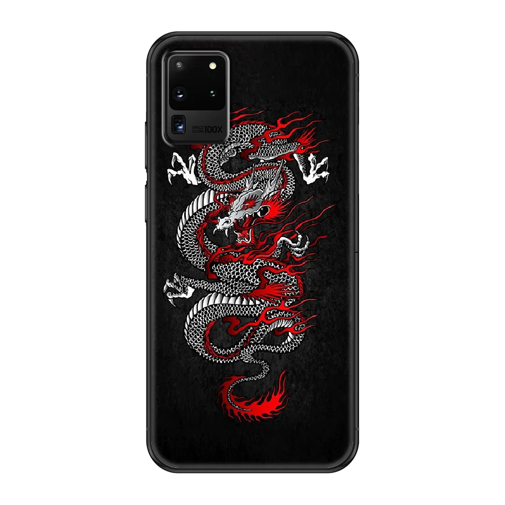 Крутой китайский дракон чехол для телефона Samsung Galaxy S 3 4 5 6 7 8 9 10 E Plus Lite Edge черный