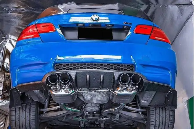 MD Реальные углеродного волокна заднего бампера диффузор крышка для BMW E90 E92 E93 M3 2005