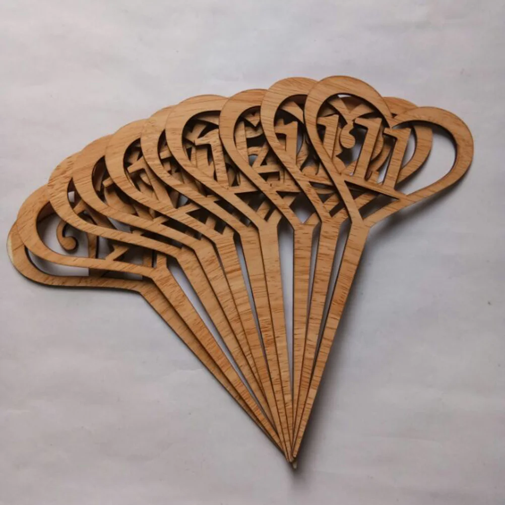 Номер свадебного стола карты деревянные в форме сердца приема сидения знаки для