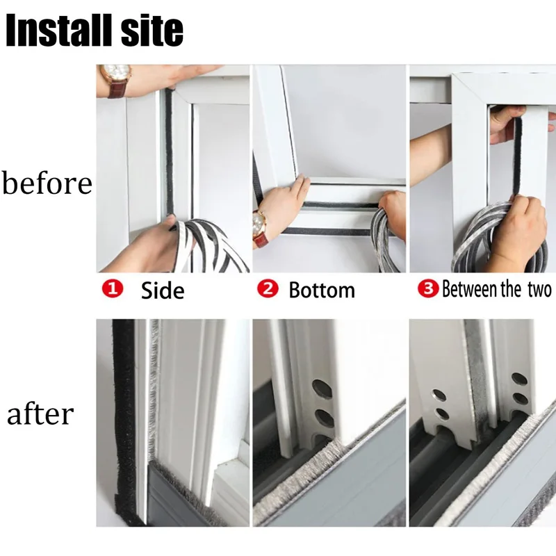 Клейкая лента для дверей и окон 1 метр уплотнительная окна унитаза стекла ванной