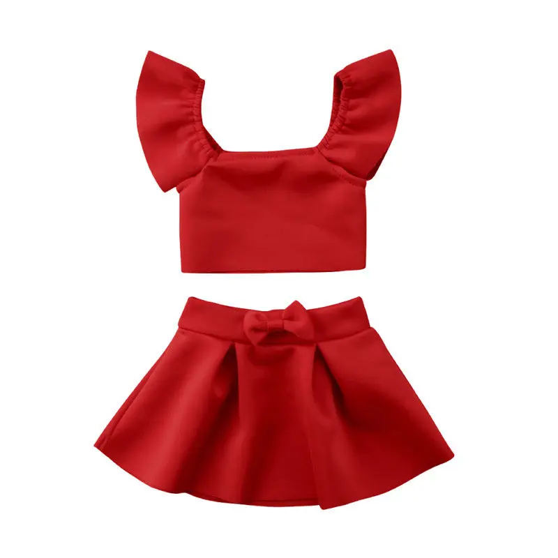 

Toddler Kids Baby Girls T-shirt Tops+Skirt Dress Outfits Clothes 2PCS Set