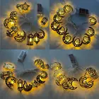 MEIDDING Рамадан Мубарак Луна светодиодный ные гирлянды ИД Мубарак исламский мусульманский фестиваль украшение для дома Рамадан Kareem орнамент