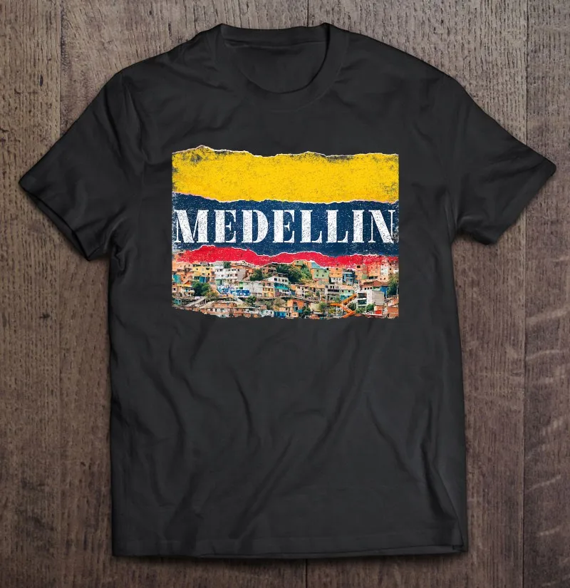 Футболка Medellin Colombia милый подарок флаг Колумбии забавная женская футболка летняя