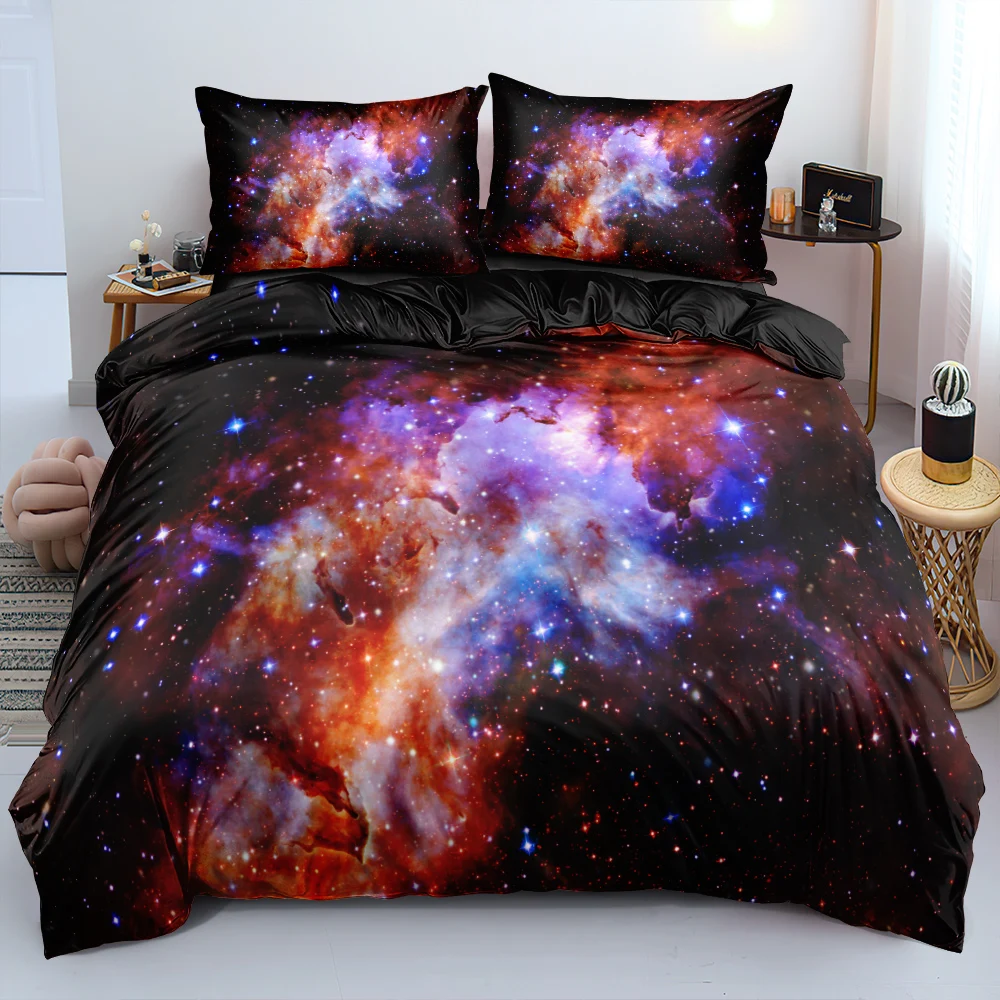 

Galaxy Duvet Cover Sets Bedding Sets Quilt Cover and Pillow Covers Super King Queen Full Size Design Magic Star Bedding Sets