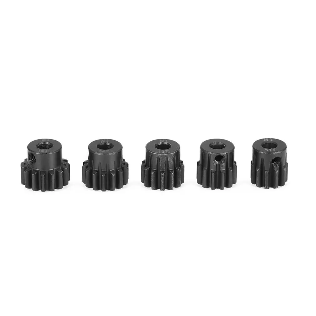 

SURPASSHOBBY 5Pcs M1 5mm 11T-13T/14T-16T/17T-19T/20T-22T Pinion Motor Gear for 1/8 RC Buggy Car Monster Truck
