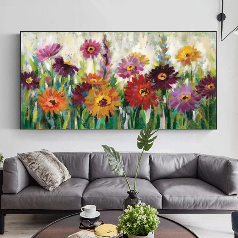 

Flower Painting Canvas Art Wall Art Pictures For Living Room Colorful Posters And Prints Modern Home Decor Landscape Cuadros