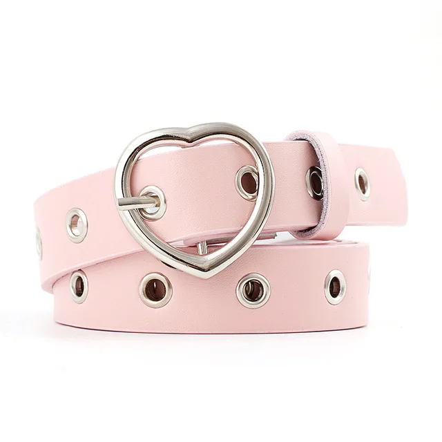 

Heart Shape Buckle Belts for Women Transparent Belt Love Heart Jeans Dress Waist Strap Silver Gold Pin Buckle Ladies Clear Belt