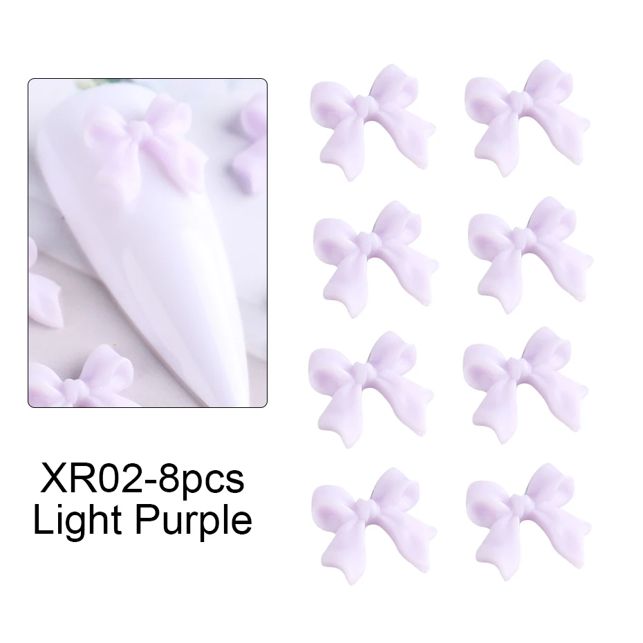 

8/20/30/50pcs Lovely Bow 3D Engraved Acrylic Nail Art Decorations Girls Butterfly Charms Kawaii Accessories For Manicure JI1919